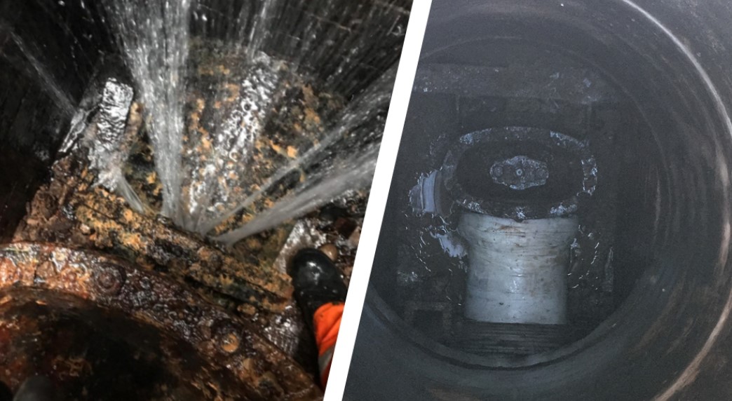 Burst Pipe Before and After